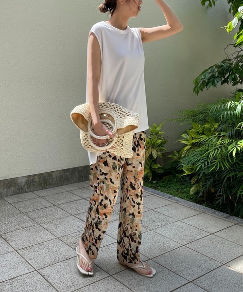 CAPRICIEUX LE'MAGE(カプリシューレマージュ)の「モザイク柄イージーパンツ(その他パンツ・レディース・オレンジ/ブルー・FREE)」の18枚目の写真