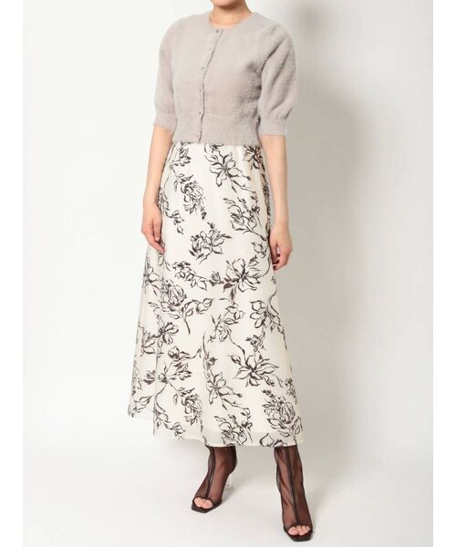 MERCURYDUO（マーキュリーデュオ）の「フロッキープリントフレアスカート（スカート・レディース・ブラウン/アイボリー・SMALL/MEDIUM）」の21枚目の写真