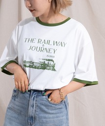 リンガートレインプリントTシャツ
