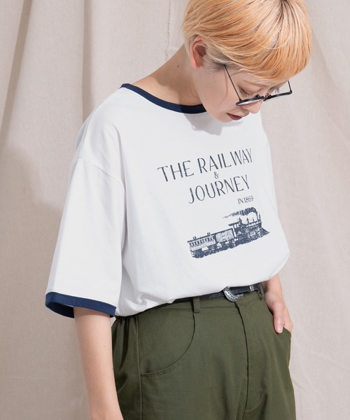 kutir（クティール）の「リンガートレインプリントTシャツ（Tシャツ/カットソー・レディース・ホワイト/オフホワイト/オートミール/アイボリー・FREE）」の21枚目の写真