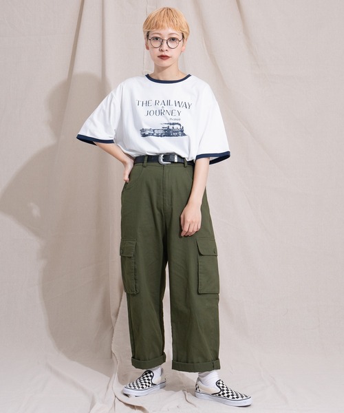 kutir（クティール）の「リンガートレインプリントTシャツ（Tシャツ/カットソー・レディース・ホワイト/オフホワイト/オートミール/アイボリー・FREE）」の18枚目の写真