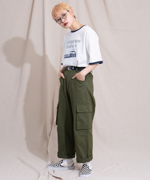 kutir（クティール）の「リンガートレインプリントTシャツ（Tシャツ/カットソー・レディース・ホワイト/オフホワイト/オートミール/アイボリー・FREE）」の14枚目の写真