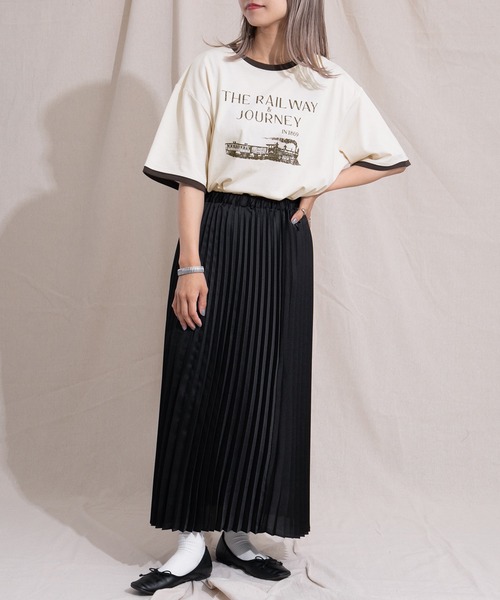 kutir（クティール）の「リンガートレインプリントTシャツ（Tシャツ/カットソー・レディース・ホワイト/オフホワイト/オートミール/アイボリー・FREE）」の22枚目の写真