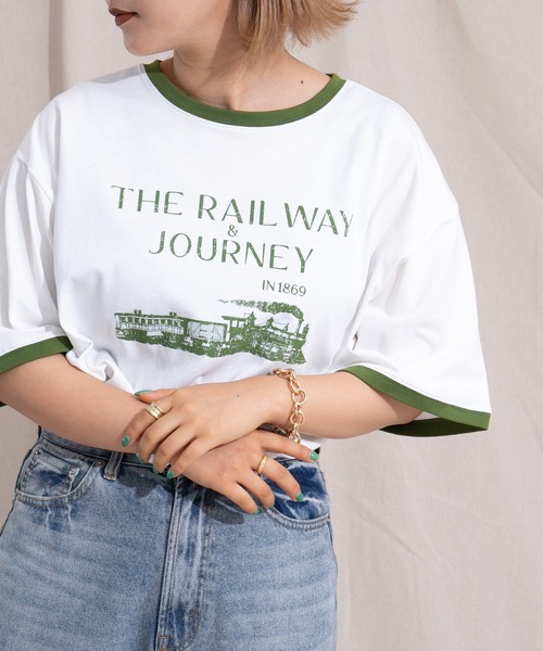 kutir（クティール）の「リンガートレインプリントTシャツ（Tシャツ/カットソー・レディース・ホワイト/オフホワイト/オートミール/アイボリー・FREE）」の17枚目の写真