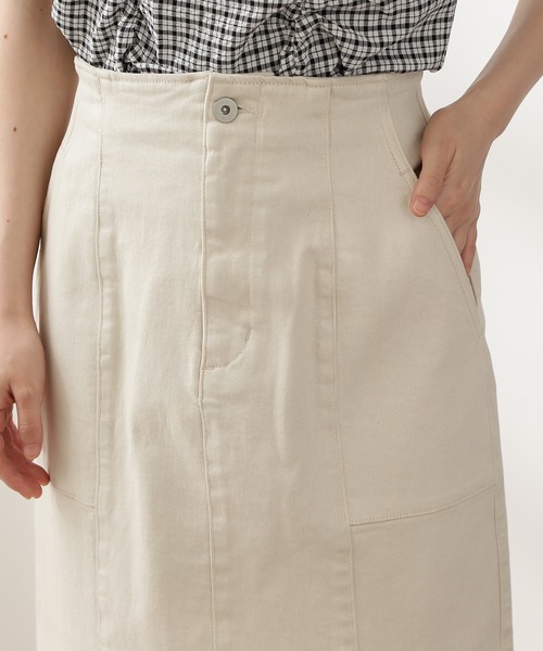 N.（N. Natural Beauty Basic）（エヌエヌナチュラルビューティーベーシック）の「◆ライトコットンナロースカート（スカート・レディース・ナチュラル/イエロー/ピンク・MEDIUM）」の16枚目の写真