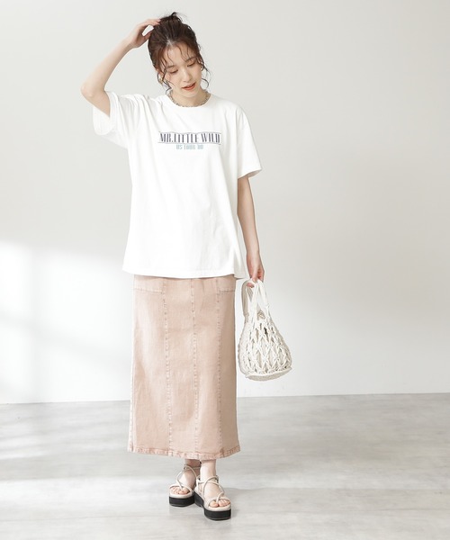 N.（N. Natural Beauty Basic）（エヌエヌナチュラルビューティーベーシック）の「◆ライトコットンナロースカート（スカート・レディース・ナチュラル/イエロー/ピンク・MEDIUM）」の12枚目の写真