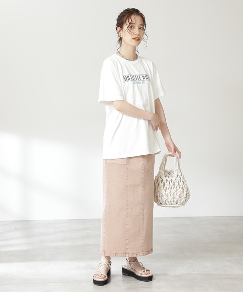 N.（N. Natural Beauty Basic）（エヌエヌナチュラルビューティーベーシック）の「◆ライトコットンナロースカート（スカート・レディース・ナチュラル/イエロー/ピンク・MEDIUM）」の13枚目の写真