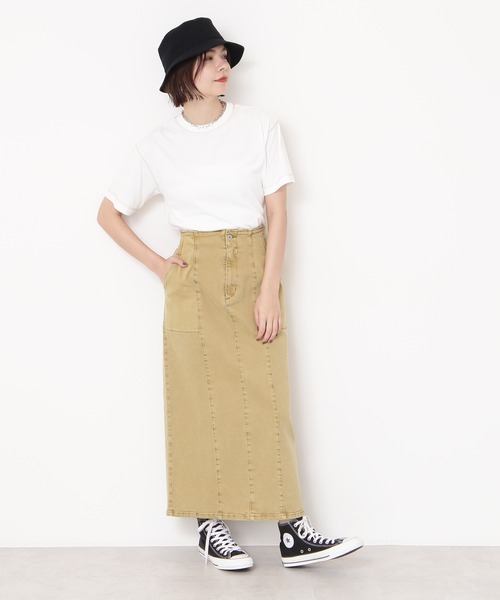 N.（N. Natural Beauty Basic）（エヌエヌナチュラルビューティーベーシック）の「◆ライトコットンナロースカート（スカート・レディース・ナチュラル/イエロー/ピンク・MEDIUM）」の21枚目の写真