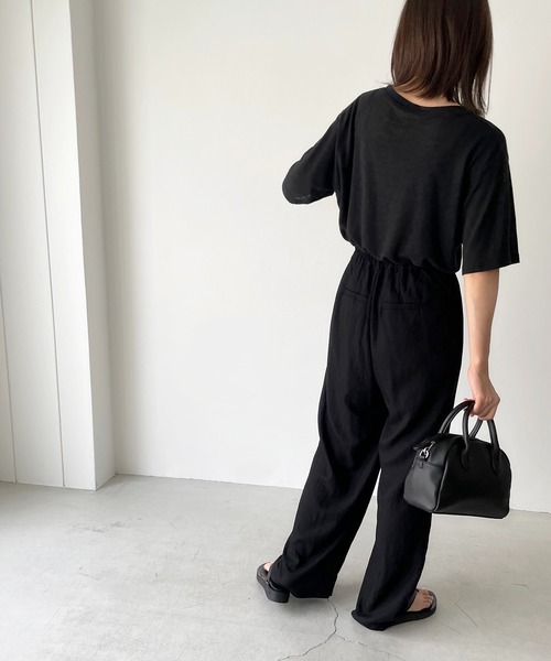 CANAL JEAN（キャナルジーン）の「via j(ヴィアジェイ) "MALIBU"半袖Tシャツ（Tシャツ/カットソー・レディース・ホワイト/ブラック/ネイビー・ONE SIZE）」の8枚目の写真