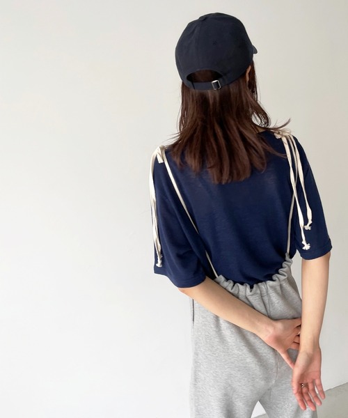 CANAL JEAN（キャナルジーン）の「via j(ヴィアジェイ) "MALIBU"半袖Tシャツ（Tシャツ/カットソー・レディース・ホワイト/ブラック/ネイビー・ONE SIZE）」の15枚目の写真