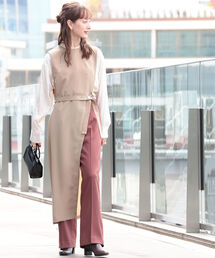 Ray BEAMS | Ray BEAMS / サイド オープン ジレ ワンピース(ワンピース)