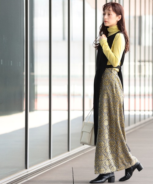 Ray BEAMS（レイビームス）の「Ray BEAMS / サイド オープン ジレ ワンピース（ワンピース・レディース・ブラック/ベージュ・ONE SIZE）」の7枚目の写真