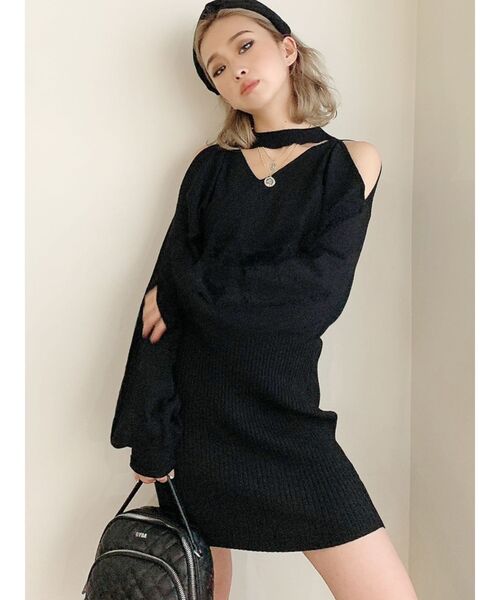 GYDA(ジェイダ)の「ショルダーオープン2WAY ニットワンピース(ワンピース・レディース・ブラック/ベージュ/ピンク・FREE)」の19枚目の写真
