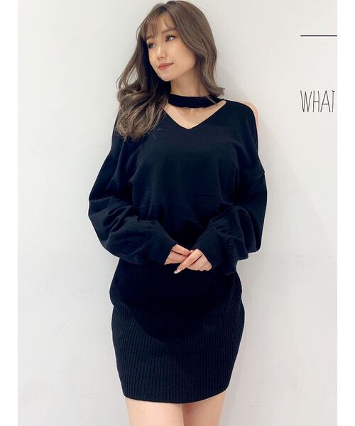 GYDA(ジェイダ)の「ショルダーオープン2WAY ニットワンピース(ワンピース・レディース・ブラック/ベージュ/ピンク・FREE)」の21枚目の写真