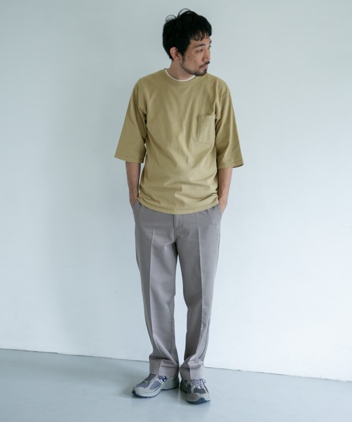 Goodwear(Since1983)（グッドウェア）の「『別注』Goodwear×DOORS 6分袖ポケットTシャツ（Tシャツ/カットソー・メンズ・ライトブルー/ボルドー/ライトカーキ/スミクロ・MEDIUM/LARGE）」の18枚目の写真