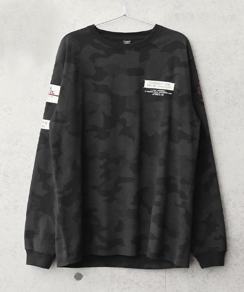 AVIREX(アヴィレックス)の「AVIREX アビレックス 6103530 ムーンランディング パッチ 長袖 クルーネックTシャツ(Tシャツ/カットソー・メンズ・ホワイト/グレー/ブラック・M/L/XL)」の3枚目の写真