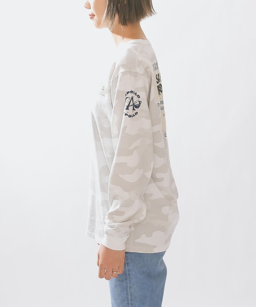 AVIREX(アヴィレックス)の「AVIREX アビレックス 6103530 ムーンランディング パッチ 長袖 クルーネックTシャツ(Tシャツ/カットソー・メンズ・ホワイト/グレー/ブラック・M/L/XL)」の10枚目の写真