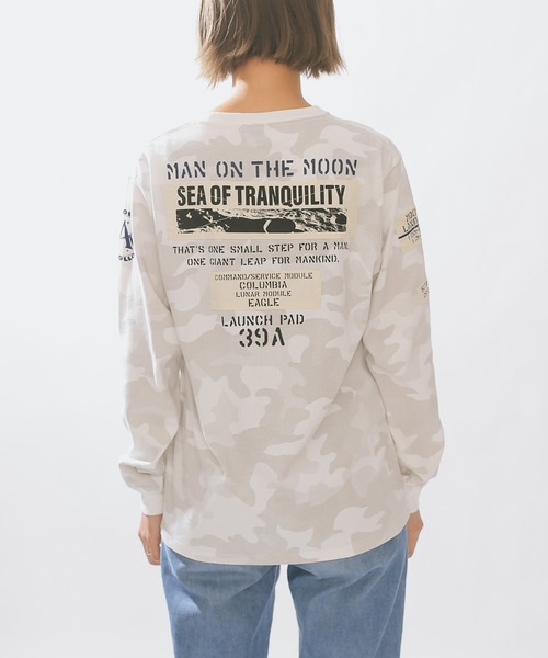 AVIREX(アヴィレックス)の「AVIREX アビレックス 6103530 ムーンランディング パッチ 長袖 クルーネックTシャツ(Tシャツ/カットソー・メンズ・ホワイト/グレー/ブラック・M/L/XL)」の12枚目の写真