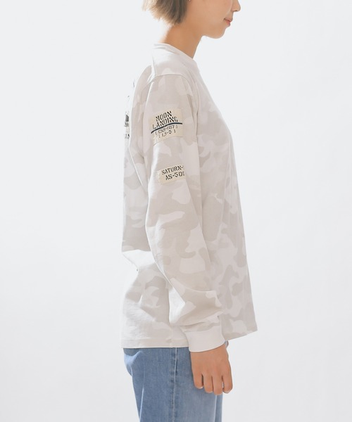 AVIREX(アヴィレックス)の「AVIREX アビレックス 6103530 ムーンランディング パッチ 長袖 クルーネックTシャツ(Tシャツ/カットソー・メンズ・ホワイト/グレー/ブラック・M/L/XL)」の14枚目の写真