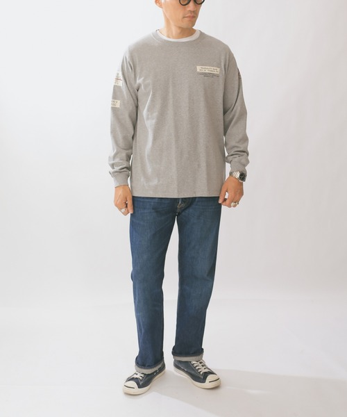 AVIREX(アヴィレックス)の「AVIREX アビレックス 6103530 ムーンランディング パッチ 長袖 クルーネックTシャツ(Tシャツ/カットソー・メンズ・ホワイト/グレー/ブラック・M/L/XL)」の15枚目の写真