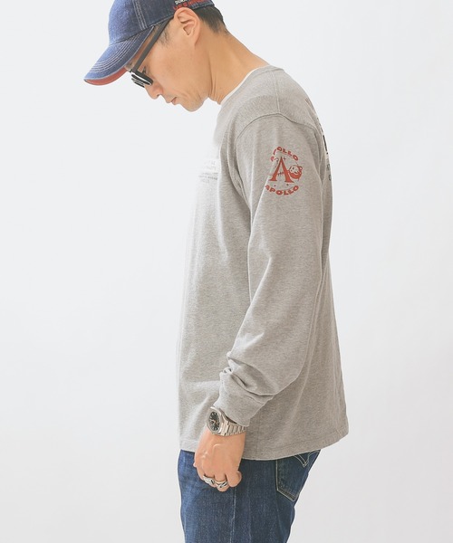 AVIREX(アヴィレックス)の「AVIREX アビレックス 6103530 ムーンランディング パッチ 長袖 クルーネックTシャツ(Tシャツ/カットソー・メンズ・ホワイト/グレー/ブラック・M/L/XL)」の7枚目の写真