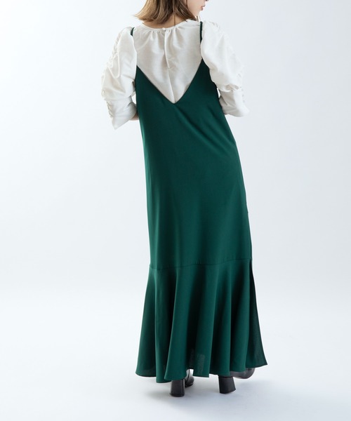 UNSPARE（アンスペア）の「【UNSPARE/アンスペア】ティアードキャミワンピース/WEB一部店舗限定（ワンピース・レディース・グリーン/ブラック・FREE）」の15枚目の写真