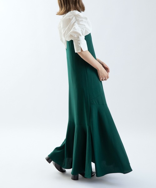 UNSPARE（アンスペア）の「【UNSPARE/アンスペア】ティアードキャミワンピース/WEB一部店舗限定（ワンピース・レディース・グリーン/ブラック・FREE）」の17枚目の写真