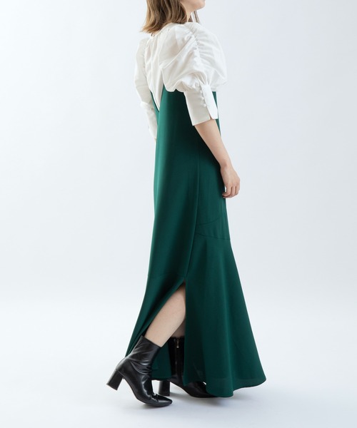 UNSPARE（アンスペア）の「【UNSPARE/アンスペア】ティアードキャミワンピース/WEB一部店舗限定（ワンピース・レディース・グリーン/ブラック・FREE）」の11枚目の写真