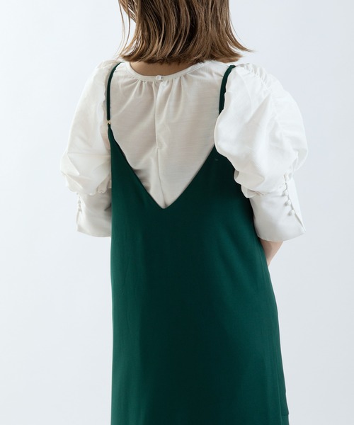 UNSPARE（アンスペア）の「【UNSPARE/アンスペア】ティアードキャミワンピース/WEB一部店舗限定（ワンピース・レディース・グリーン/ブラック・FREE）」の16枚目の写真