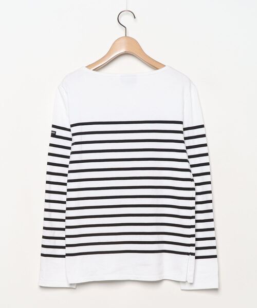 SAINT JAMES（セントジェームス）の「ボーダー柄長袖Tシャツ（Tシャツ/カットソー・メンズ・ホワイト・S）」の2枚目の写真