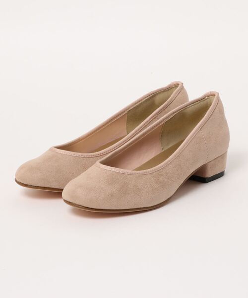 REAL CUBE（リアルキューブ）の「Wクッションローヒールスエードパンプス（パンプス・レディース・ブラック/ベージュ/ネイビー/グレイッシュベージュ/ワイン系・M/S/L/LL）」の3枚目の写真