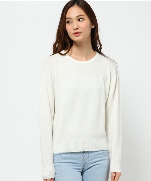 CIAOPANIC（チャオパニック）の「【Ciaopanic】アンゴラPUP/O（ニット/セーター・レディース・ネイビー/グレー/レッド/オフホワイト・FREE）」の5枚目の写真