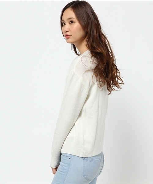 CIAOPANIC（チャオパニック）の「【Ciaopanic】アンゴラPUP/O（ニット/セーター・レディース・ネイビー/グレー/レッド/オフホワイト・FREE）」の6枚目の写真