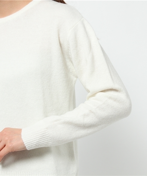 CIAOPANIC（チャオパニック）の「【Ciaopanic】アンゴラPUP/O（ニット/セーター・レディース・ネイビー/グレー/レッド/オフホワイト・FREE）」の9枚目の写真