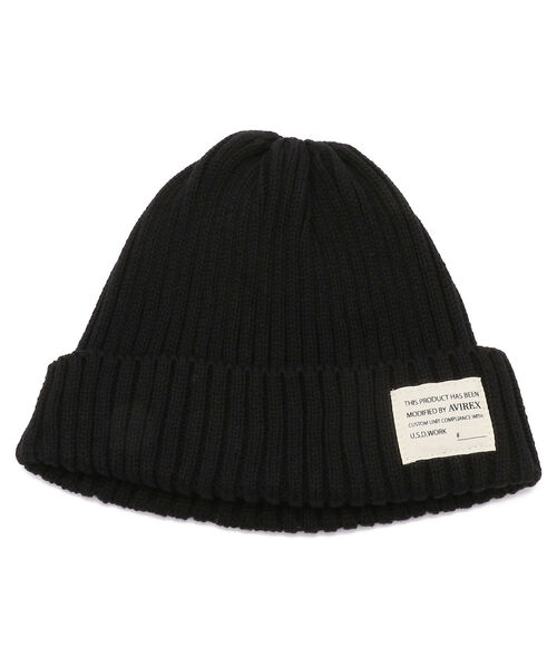 AVIREX(アヴィレックス)の「COTTON WATCH CAP / コットン ワッチ キャップ / AVIREX / アヴィレックス(ニットキャップ/ビーニー・メンズ・ブラック/ブラウン/オフホワイト/オリーブ・FREE)」の3枚目の写真