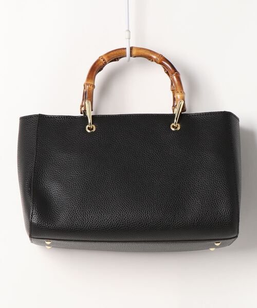 KATIE LOXTON(ケイティロクストン)の「バンブートートバッグ(トートバッグ・レディース・ブラック/ベージュ・FREE)」の3枚目の写真