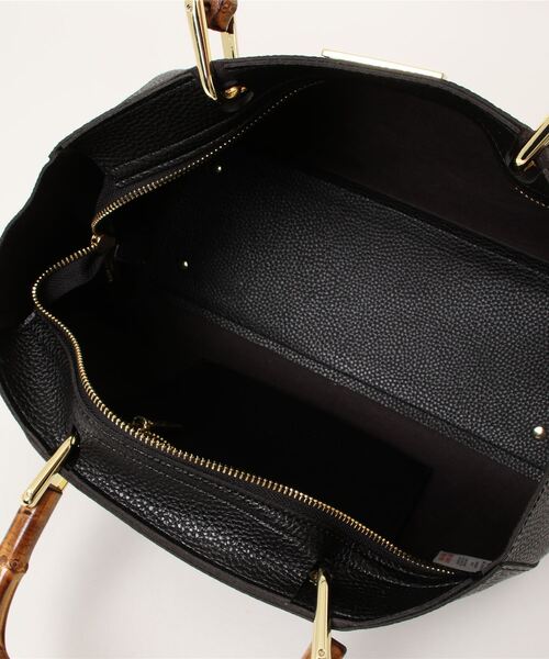 KATIE LOXTON(ケイティロクストン)の「バンブートートバッグ(トートバッグ・レディース・ブラック/ベージュ・FREE)」の6枚目の写真