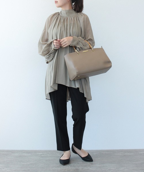 KATIE LOXTON(ケイティロクストン)の「バンブートートバッグ(トートバッグ・レディース・ブラック/ベージュ・FREE)」の12枚目の写真