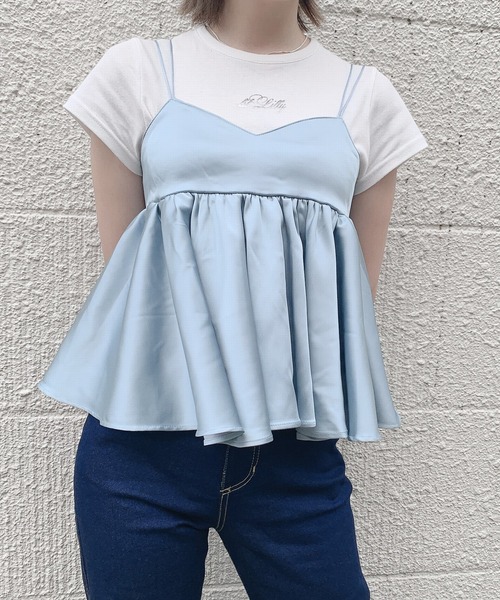 PAIN(ペイン)の「パールサテンキャミトップス(キャミソール・レディース・ホワイト/ブラック/ブルー・FREE)」の11枚目の写真