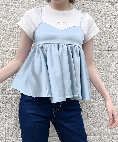 PAIN(ペイン)の「パールサテンキャミトップス(キャミソール・レディース・ホワイト/ブラック/ブルー・FREE)」の12枚目の写真