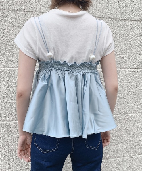 PAIN(ペイン)の「パールサテンキャミトップス(キャミソール・レディース・ホワイト/ブラック/ブルー・FREE)」の10枚目の写真