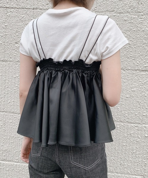 PAIN(ペイン)の「パールサテンキャミトップス(キャミソール・レディース・ホワイト/ブラック/ブルー・FREE)」の5枚目の写真