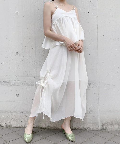 PAIN(ペイン)の「パールサテンキャミトップス(キャミソール・レディース・ホワイト/ブラック/ブルー・FREE)」の14枚目の写真