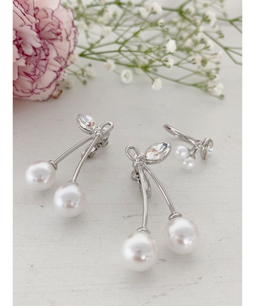 Honey Salon（ハニーサロン）の「honeyチェリーイヤリング（イヤリング・レディース・ホワイト/ブラウン/ブルー・FREE）」の9枚目の写真