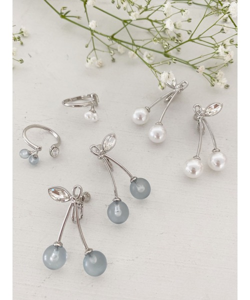 Honey Salon（ハニーサロン）の「honeyチェリーイヤリング（イヤリング・レディース・ホワイト/ブラウン/ブルー・FREE）」の12枚目の写真