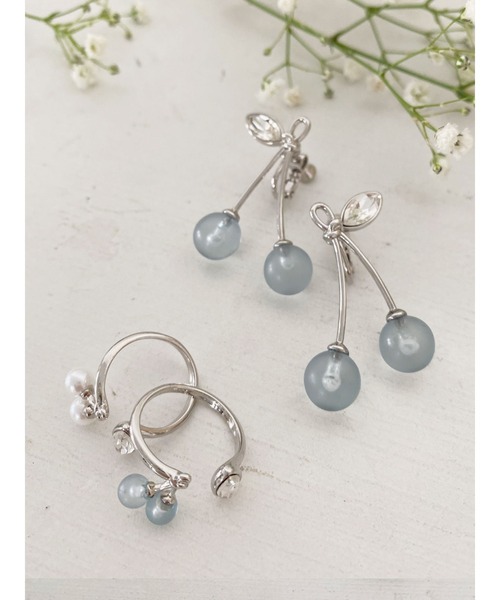 Honey Salon（ハニーサロン）の「honeyチェリーイヤリング（イヤリング・レディース・ホワイト/ブラウン/ブルー・FREE）」の14枚目の写真