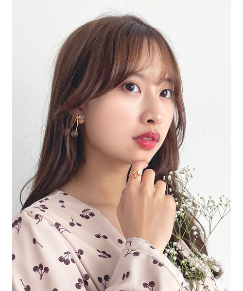 Honey Salon（ハニーサロン）の「honeyチェリーイヤリング（イヤリング・レディース・ホワイト/ブラウン/ブルー・FREE）」の7枚目の写真