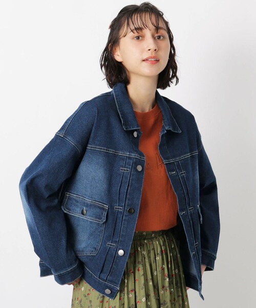◆【洗える】ウォッシュデニムジャケット