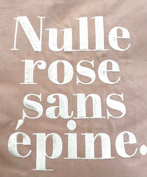 epine（エピヌ）の「Nulle rose sans epine embroidery tote bag