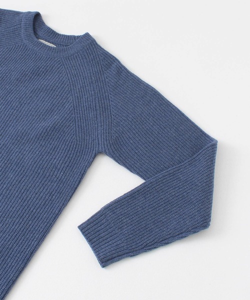 URBAN RESEARCH Sonny Label(アーバンリサーチサニーレーベル)の「リッチソフトウール畦編みクルーネックニット(ニット/セーター・メンズ・オフホワイト/ブラック/グレー/ブルー/オレンジ・MEDIUM/LARGE)」の19枚目の写真